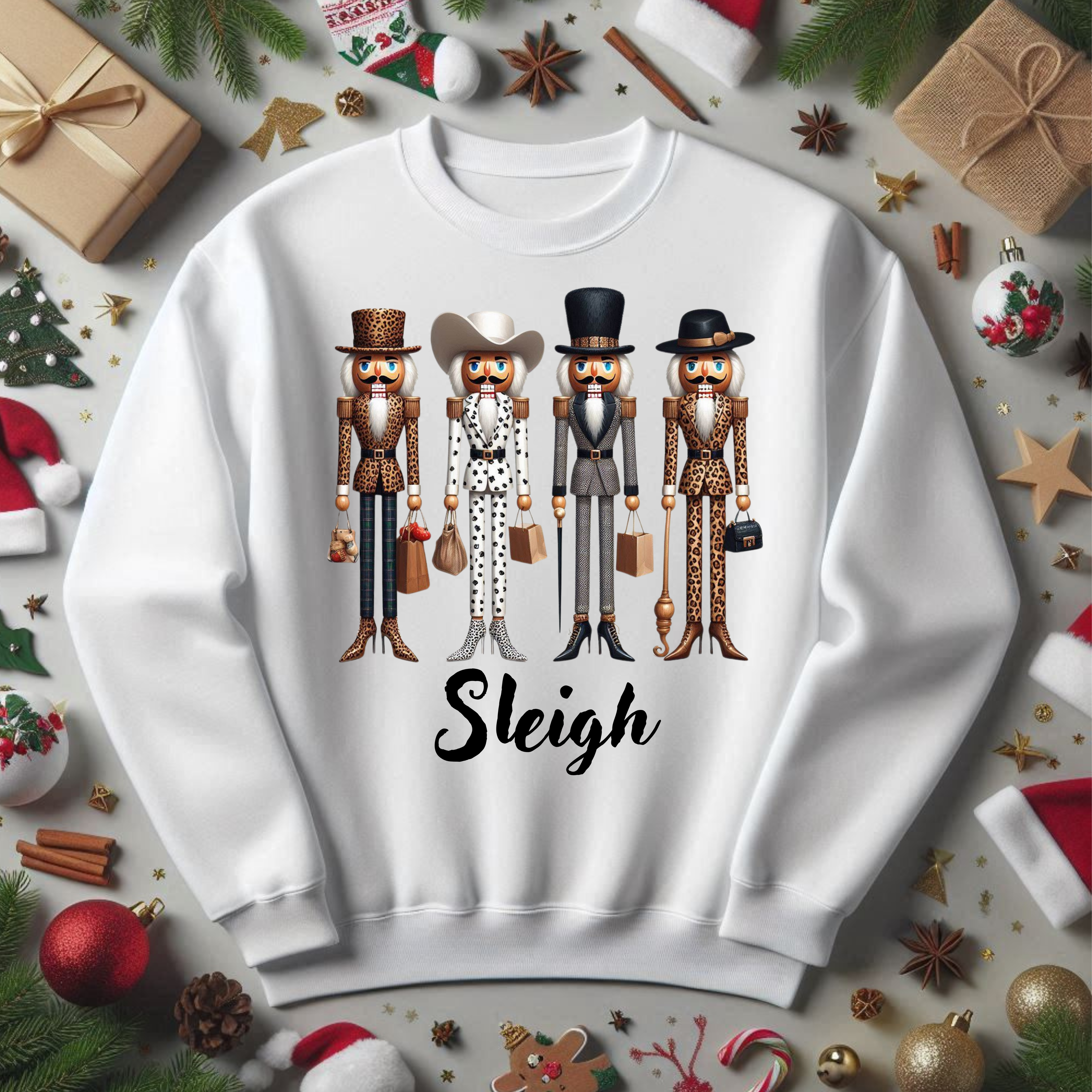 sleigh t shirt with nut crackers